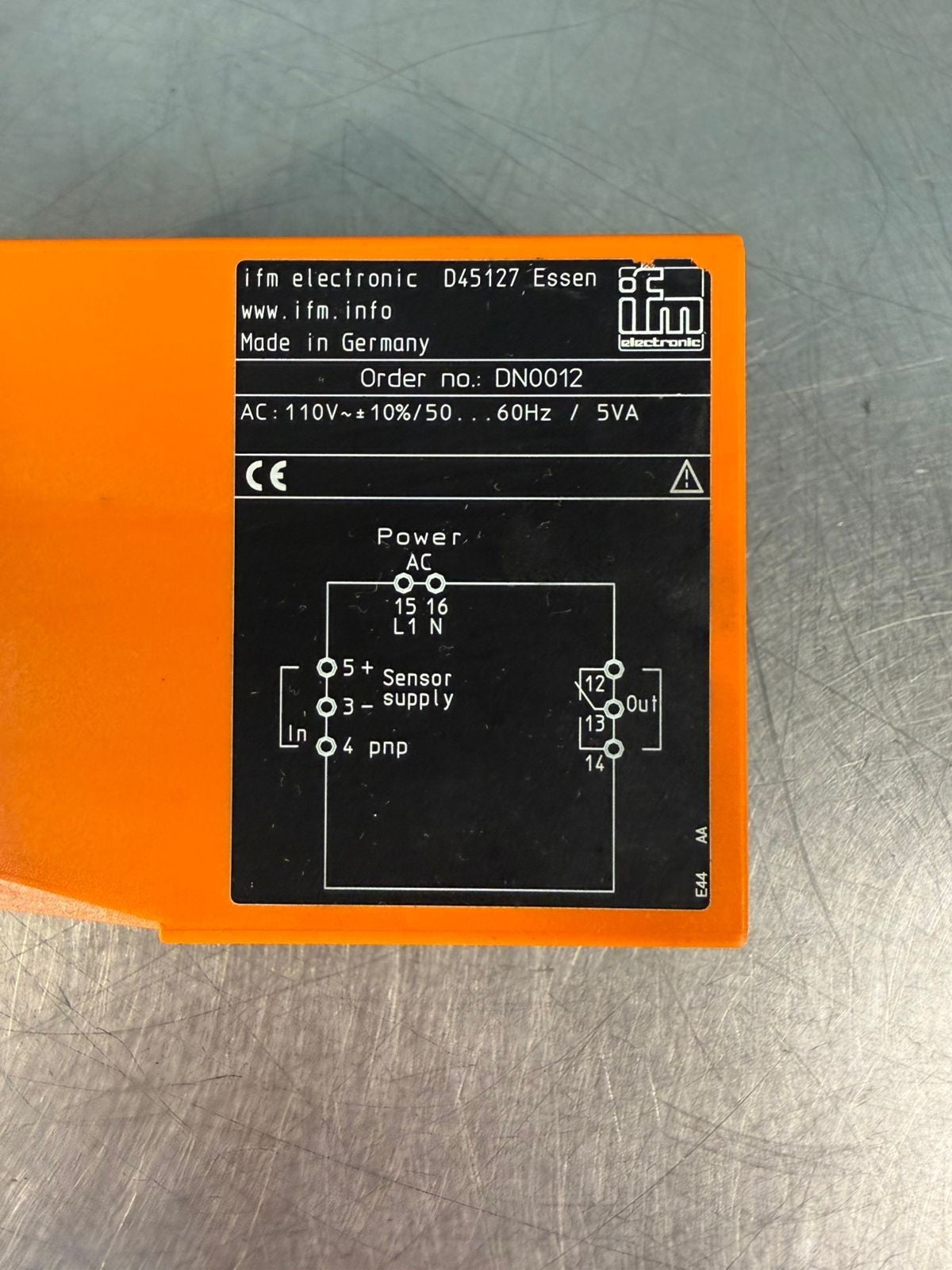 Ifm Electronic DN0012 N600 Netzteil 110Vac (7.2.3)