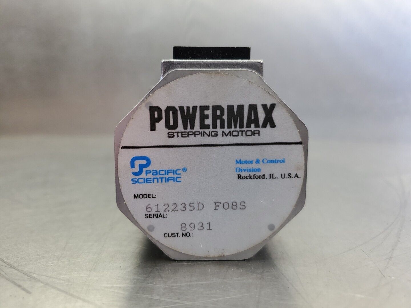 PACIFIC SCIENTIFIC 612235D F08S POWERMAX STEPPING MOTOR. 1-E7