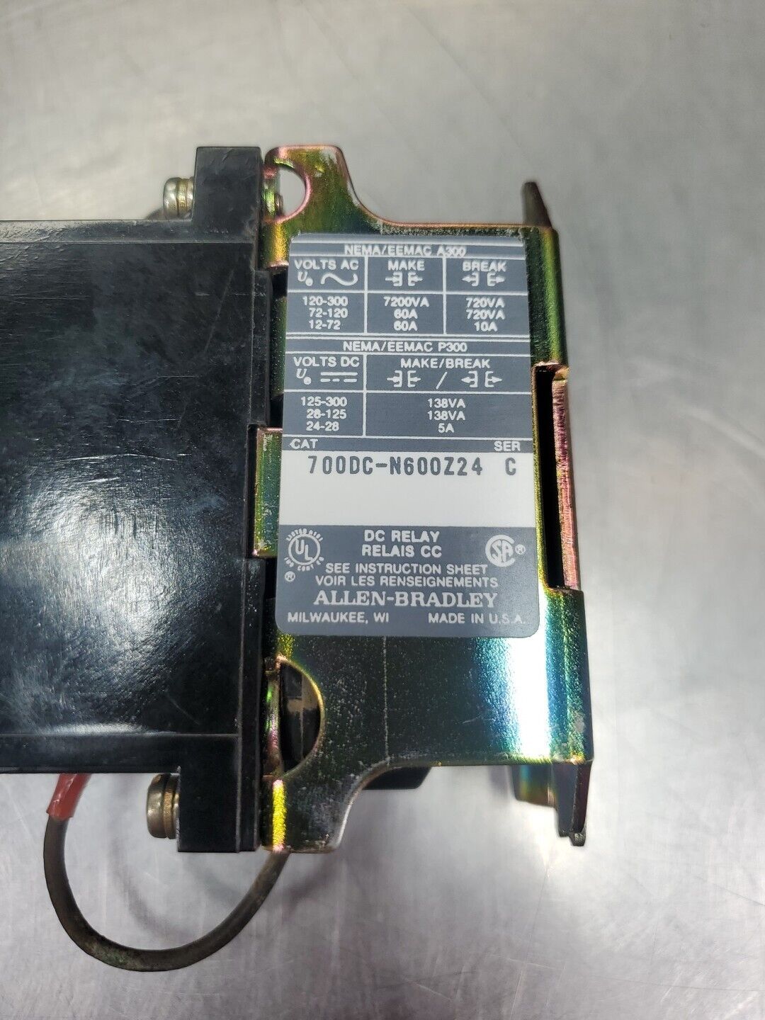ALLEN BRADLEY 700DC-N600Z24 SERIES C DC RELAY, 24V COIL. 4C-13