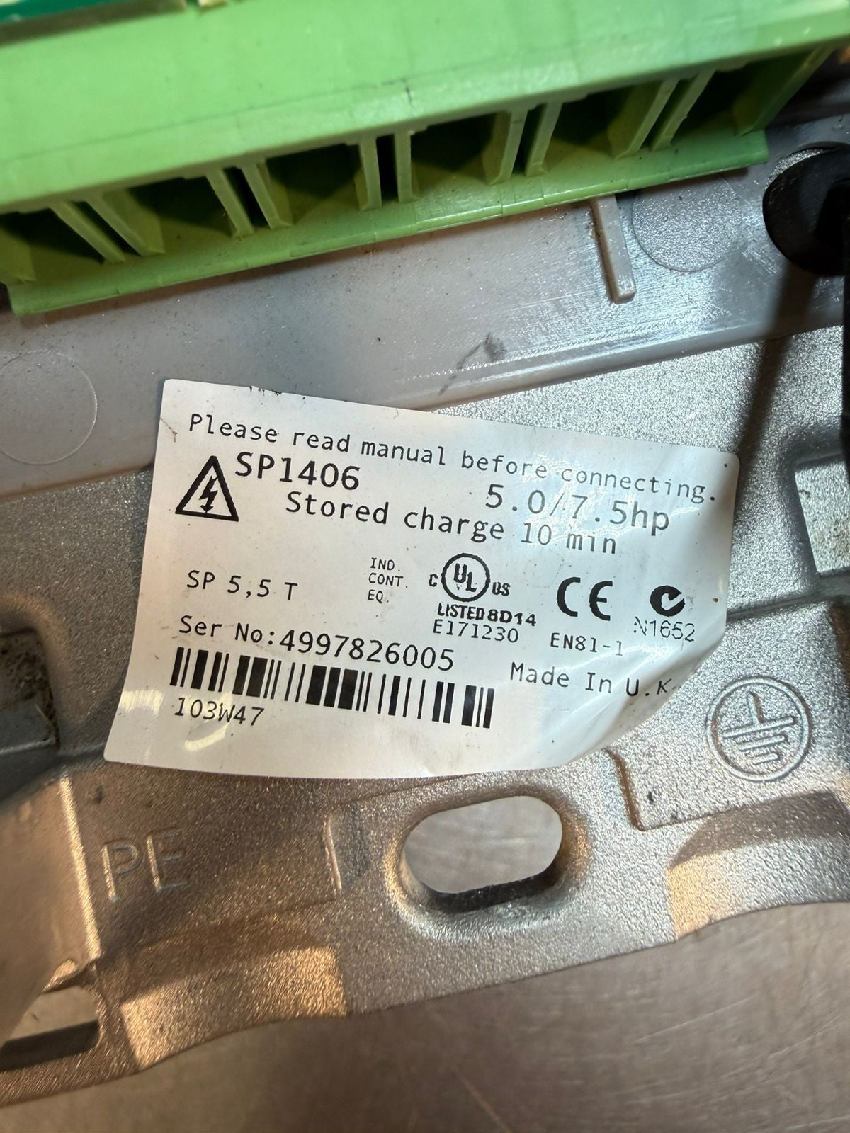 Unidrive SP 1406 5.0 / 7.5 Hp Sp 5,5 T (7.6.3)