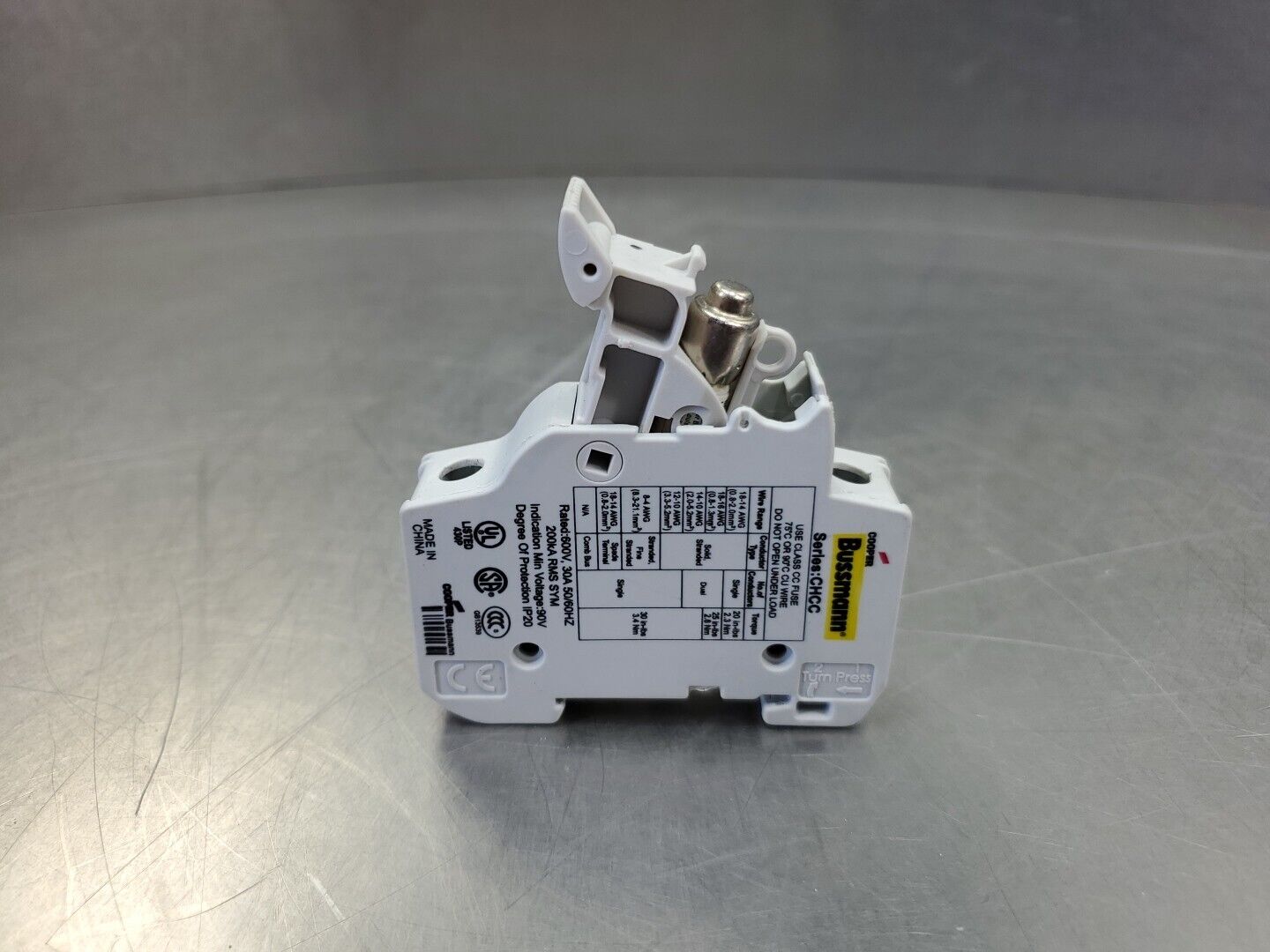 Cooper Bussmann CHCC (W10) 30AMP 600V Single-Pole Fuse Holder 4B-35