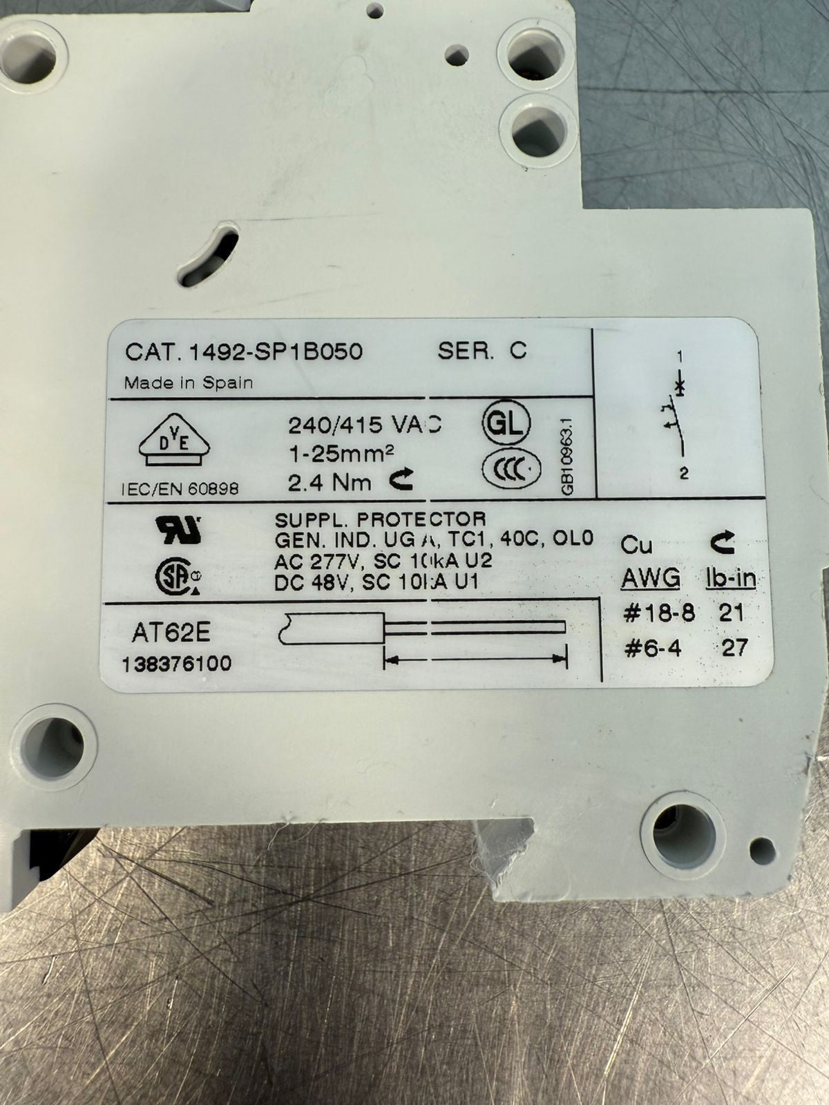 Allen-Bradley 1492-SP1B050 /C Circuit Breaker (3.2.4)