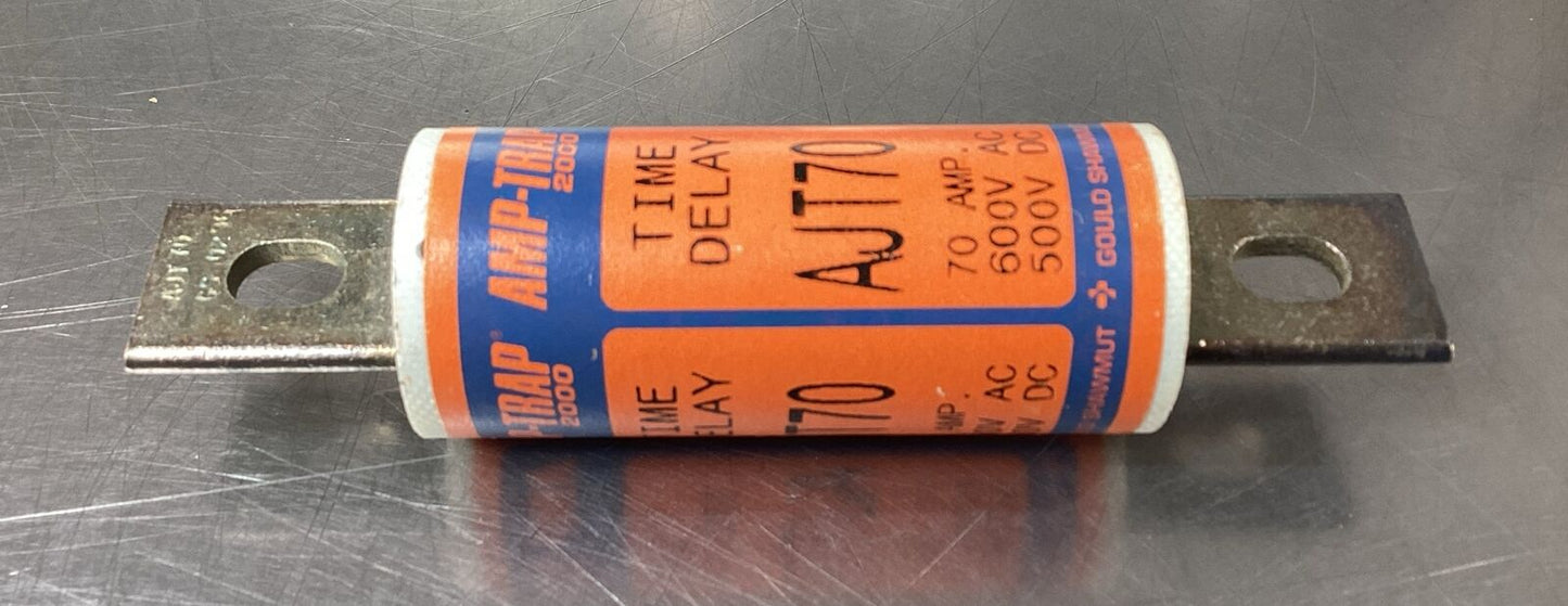 Gould Shawmut AJT70 Time Delay Fuse 70amp 600vac Amp-Trap 4E-36