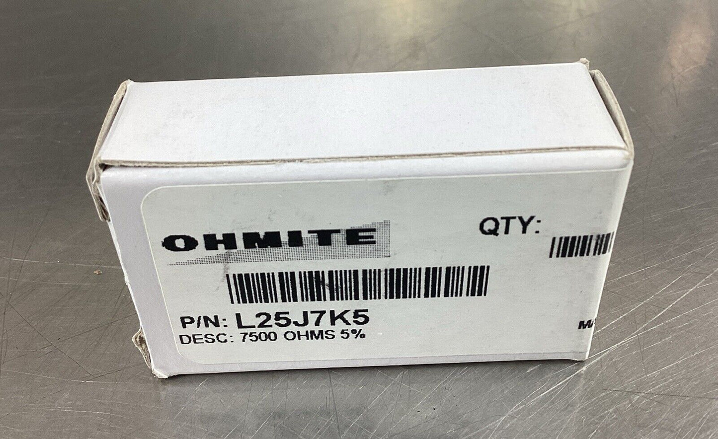 OHMITE L25J7K5 RESISTOR 7500 Ohms 5% 5E-19