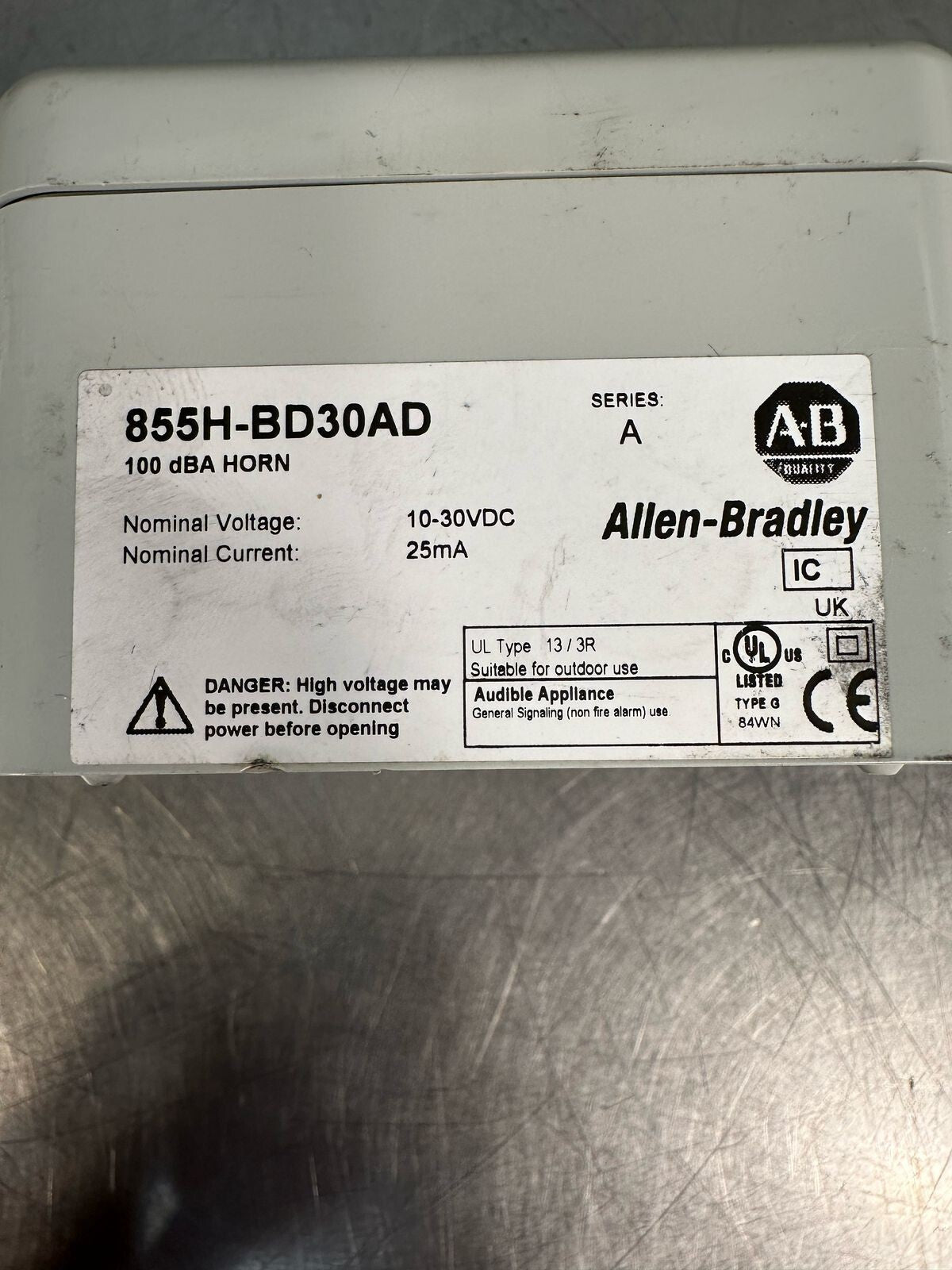 Allen Braldey 855H-BD30AD Series A 10-30V DC 100 DdBA HORN (7.4.3)