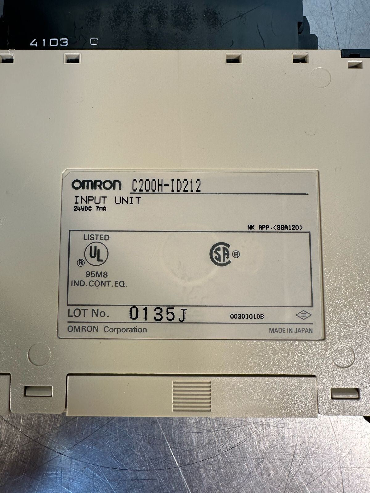 Omron C200H-ID212 Input Unit 24VDC 7MA (7.4.1)