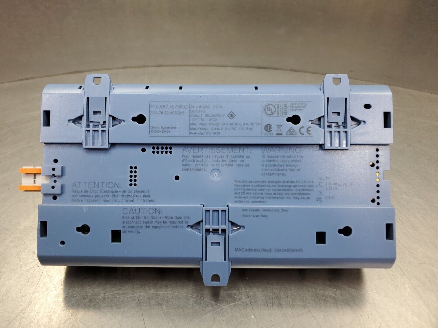 SIEMENS POL687.70/MCQ MicroTech III MT3006 BASE CONTROLLER. 3C-27