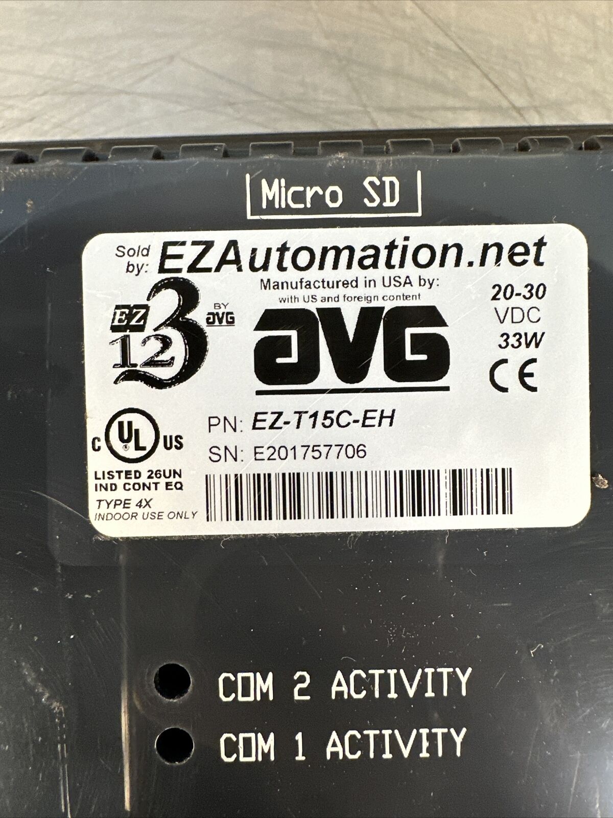 EZ-T15C-EH, 15" TFT Color HMI with Remote I/O, DH+ and Ethernet  MFGD(2F-1