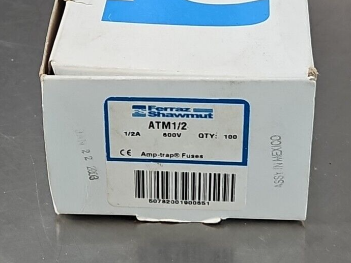 Ferraz Shawmut ATM1/2 Amp-trap Fuses box w/10 loc4D43