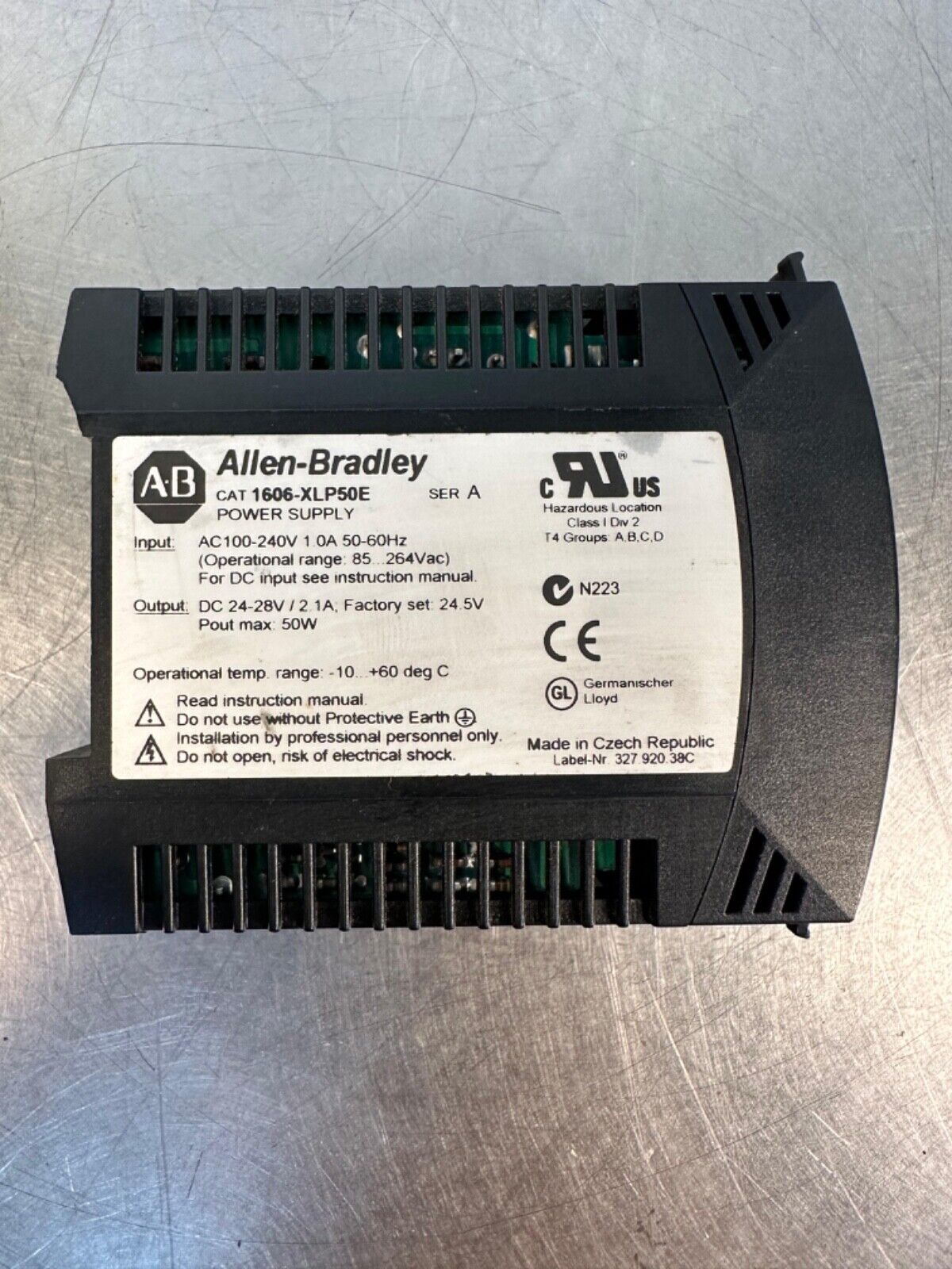 Allen Bradley 1606-XLP50E Ser. A - Power Supply - 50 W, 24 VDC (4C-39)