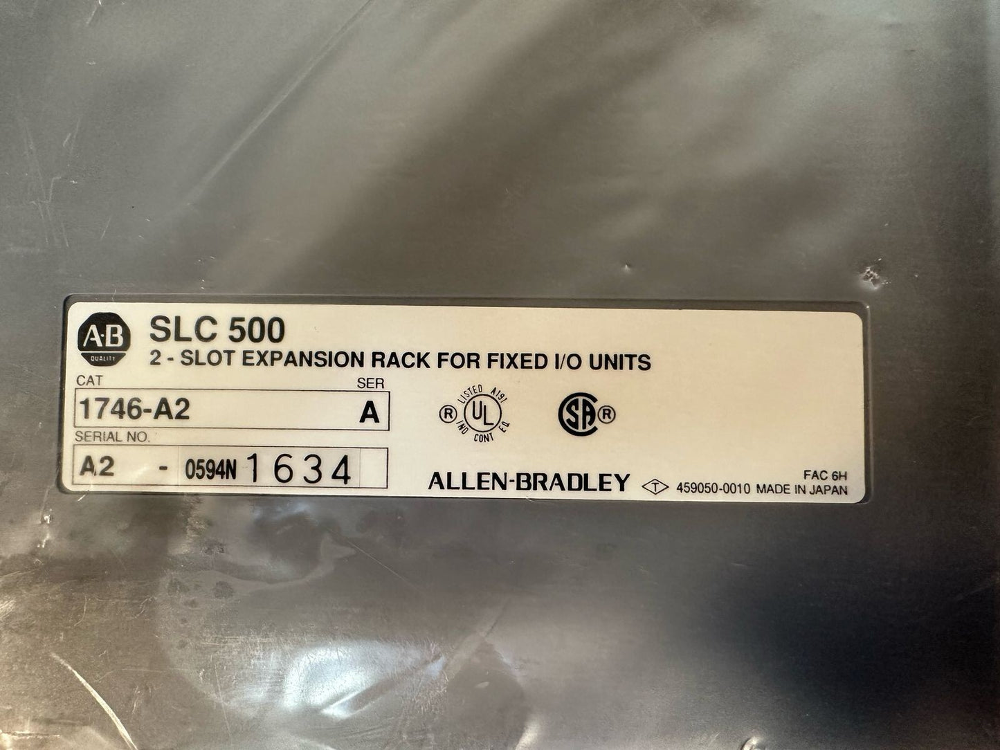 *Allen Bradley 1746-A2 /A SLC 500 2 Slot Fixed Expansion Rack (6.4.4)