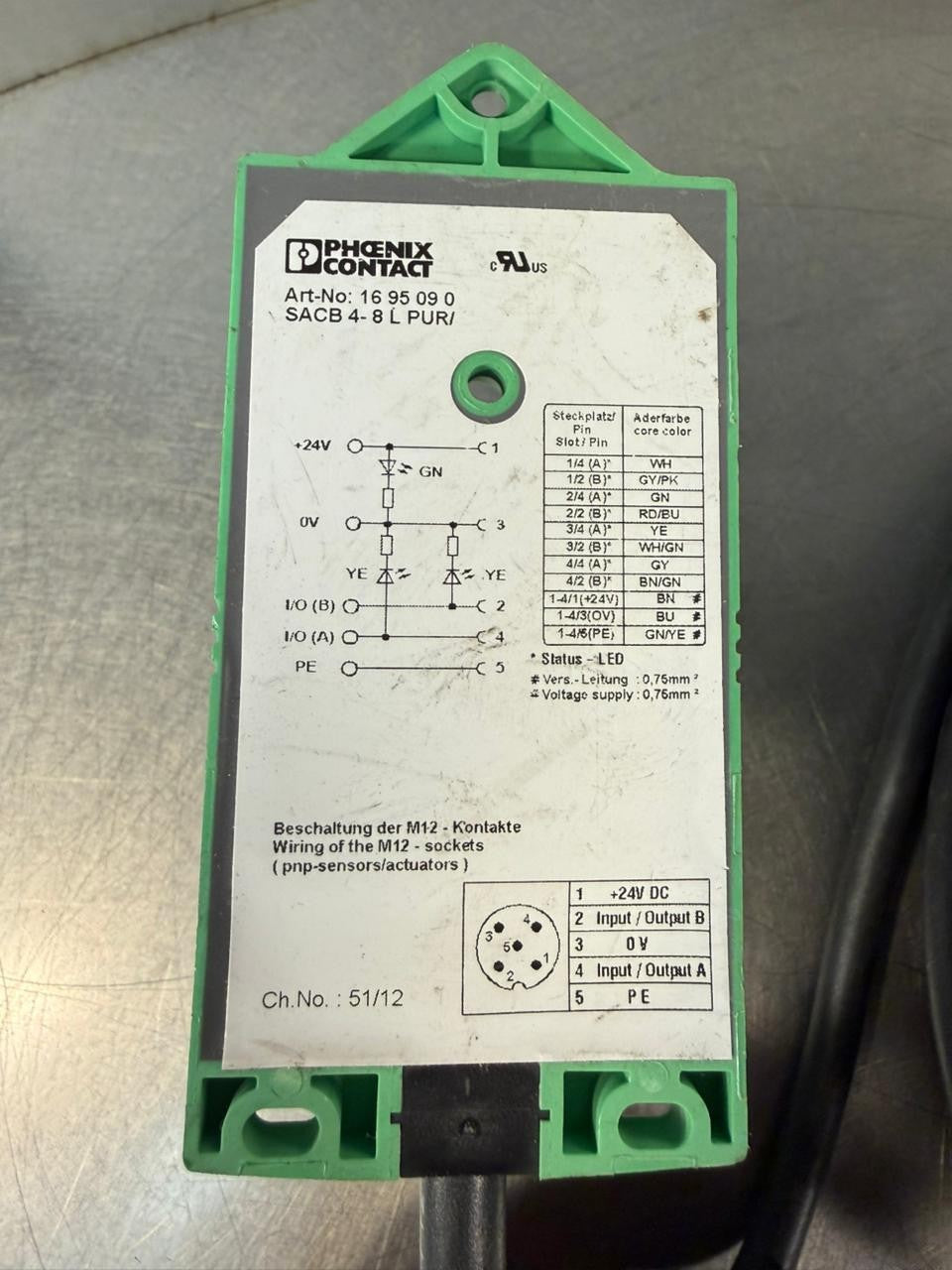 Phoenix Contact SACB 4-8 L PUR / 16-95-09-0 (5.6.2)
