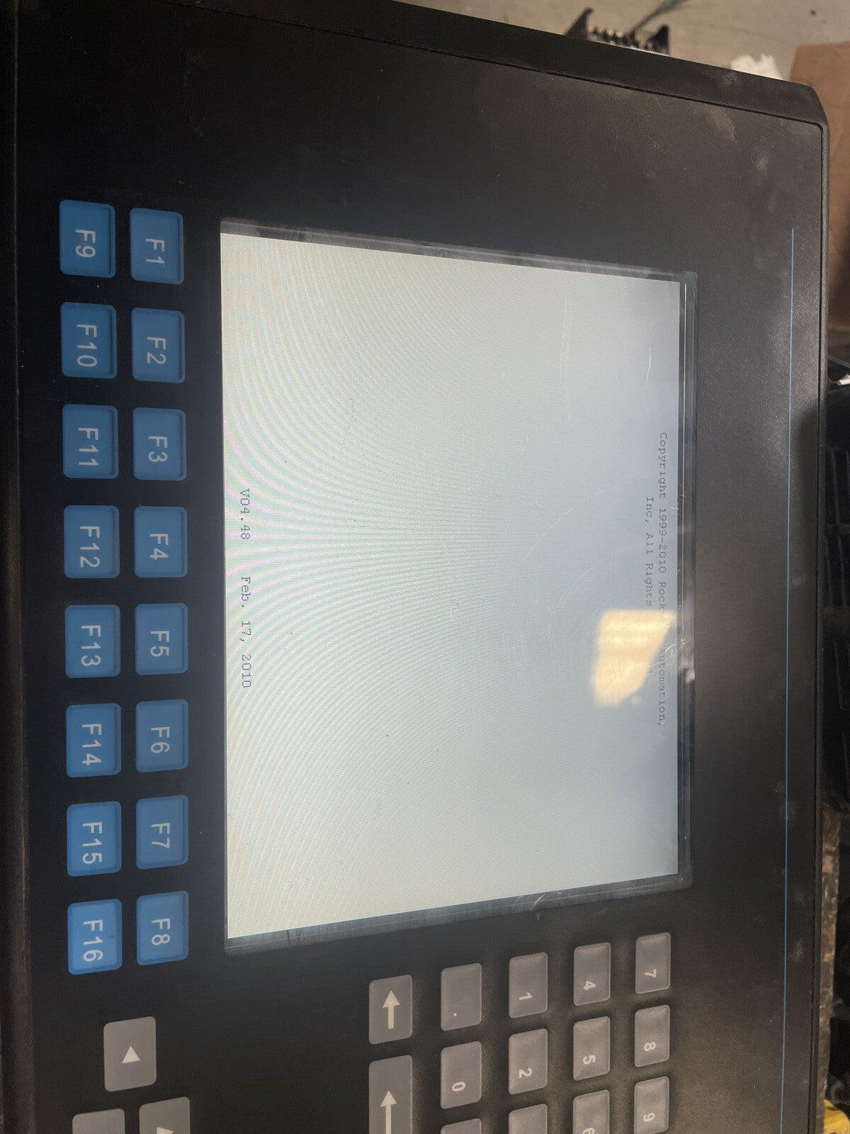 Allen Bradley 2711-K10G1X C FRN 4.48 PanelView 1000 Keypad Terminal Grayscale@1B