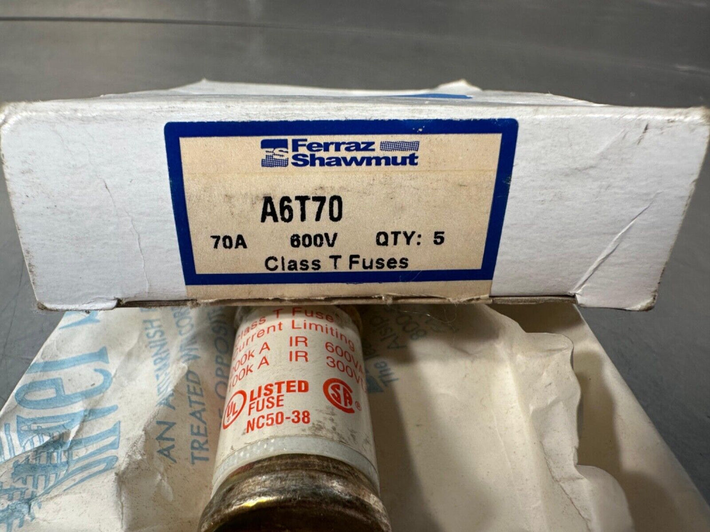 Ferraz Shawmut A6T70 600V 70A classT Fuses / A6T70 (4B-30)