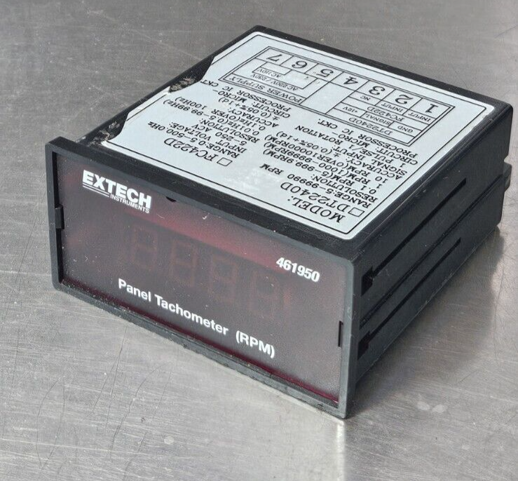 Extech 461950 Panel Mount Tachometer High Temperature Probe (BIN532 ...
