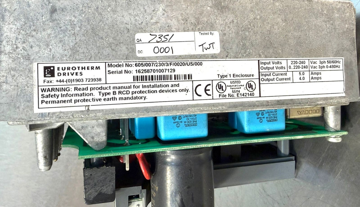 Eurotherm SSD Inverter Drive 605/007/230/3/F/0020/US/000 (3.3.4)
