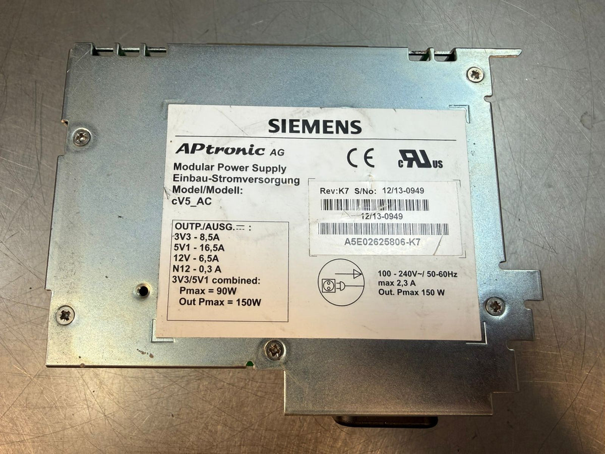 Siemens A5E02625806-K7 Rev: k7 CV5_AC Modular Power Supply (5.3.1)