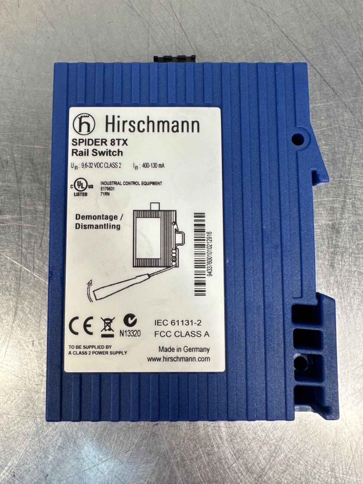 Hirschmann Spider 8TX Rail Switch / Spider-8TX (4B-27)