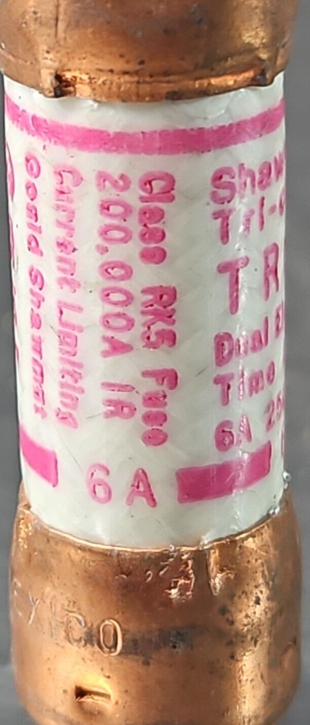 EduFerraz Shawmut TR6R Tri-onic Time-Delay Fuse 6A 250V (LOT OF 24) loc4E21