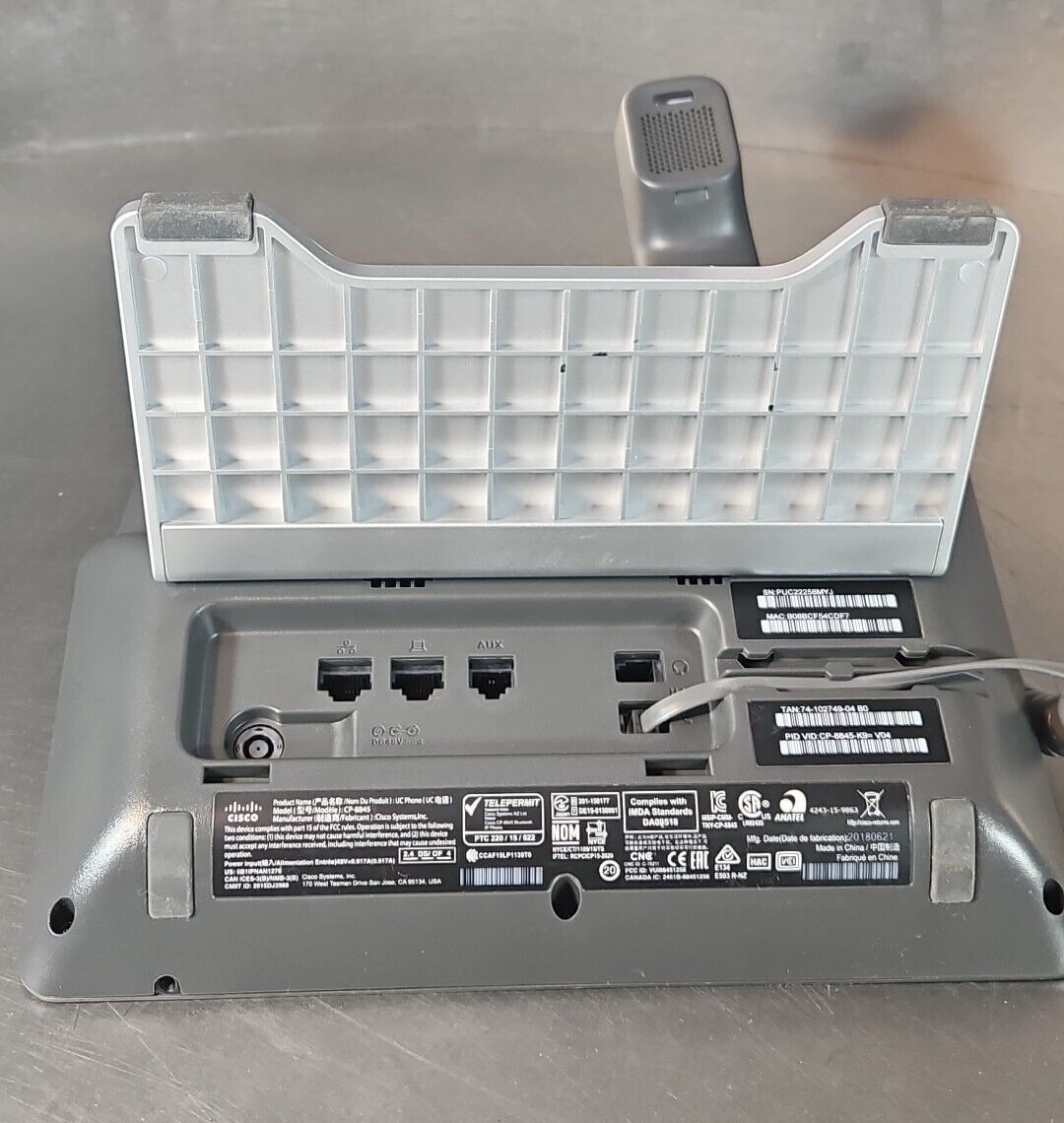 Cisco CP-8845-K9 Color Display IP Phone with Handset (BIN341)