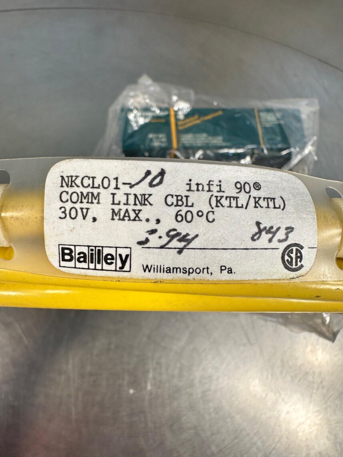 Abb Bailey NKCL01-10 infi 90 Comm Link Cbl 30v, 60ºC (KtL/ KtL) (5d-29)