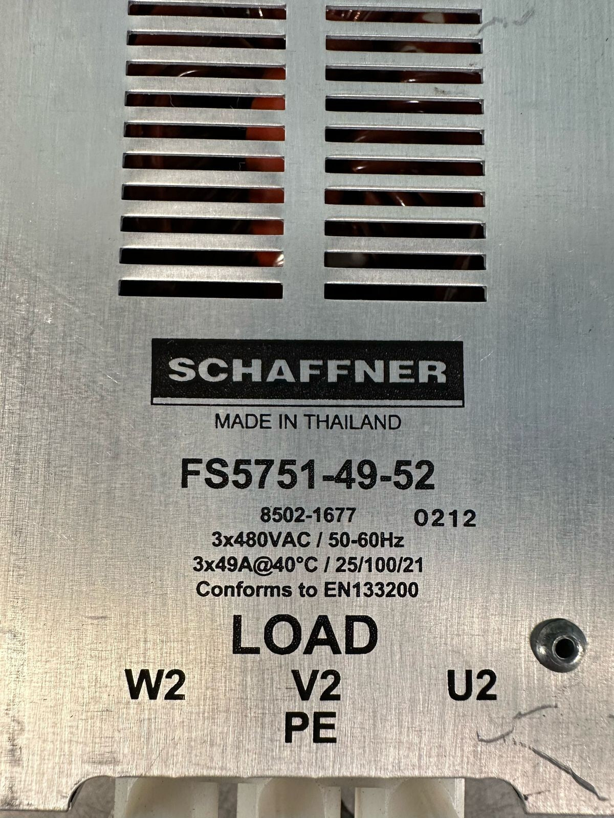 Schaffner Power Filter FS5751-49-52 3x480VAC / 50-60Hz