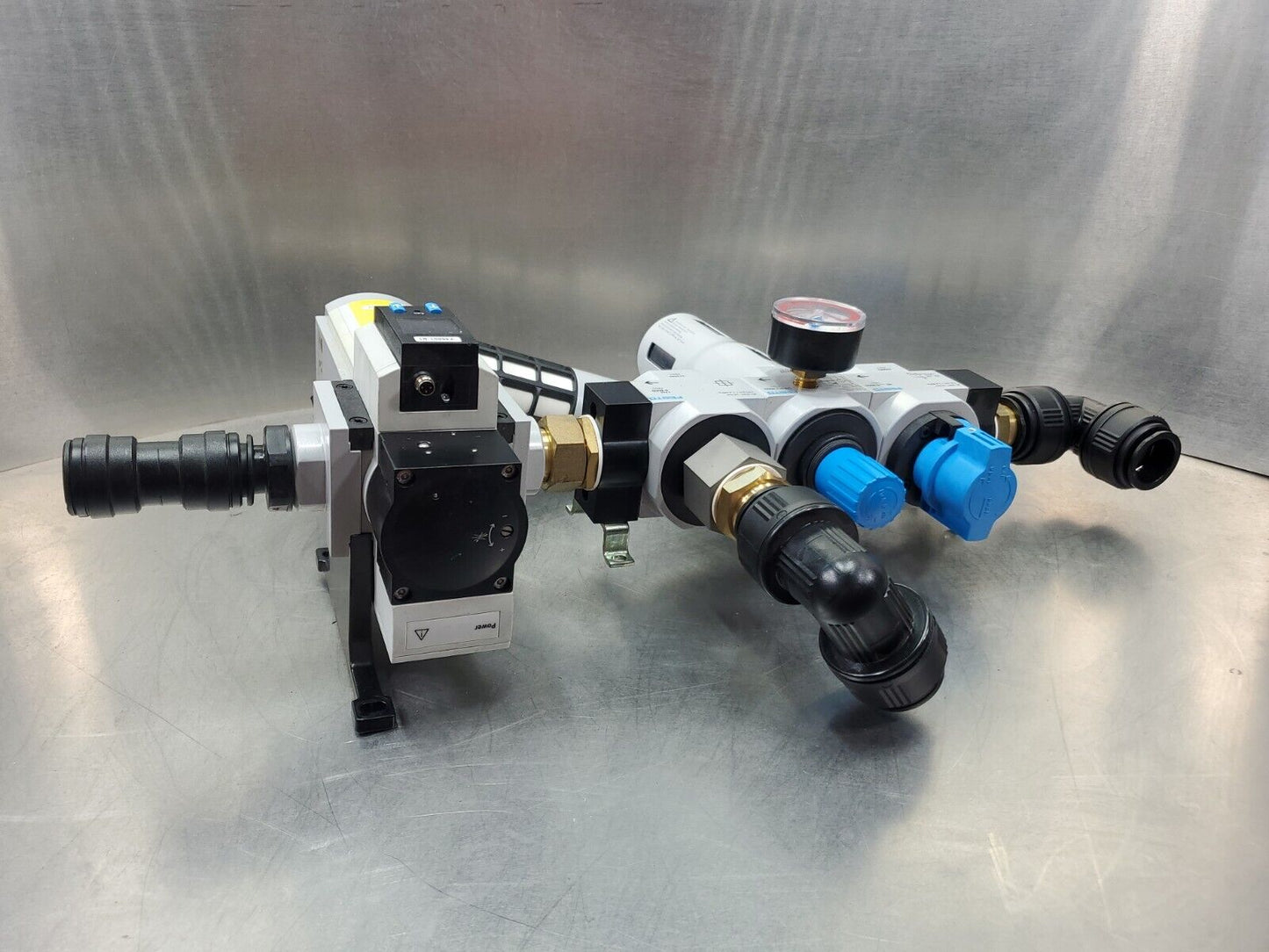 FESTO MS6-SV-1/2-E-10V24-AD1 w/LFR-D-7-MAXI, 170686, 170683 Modules. 6C-24