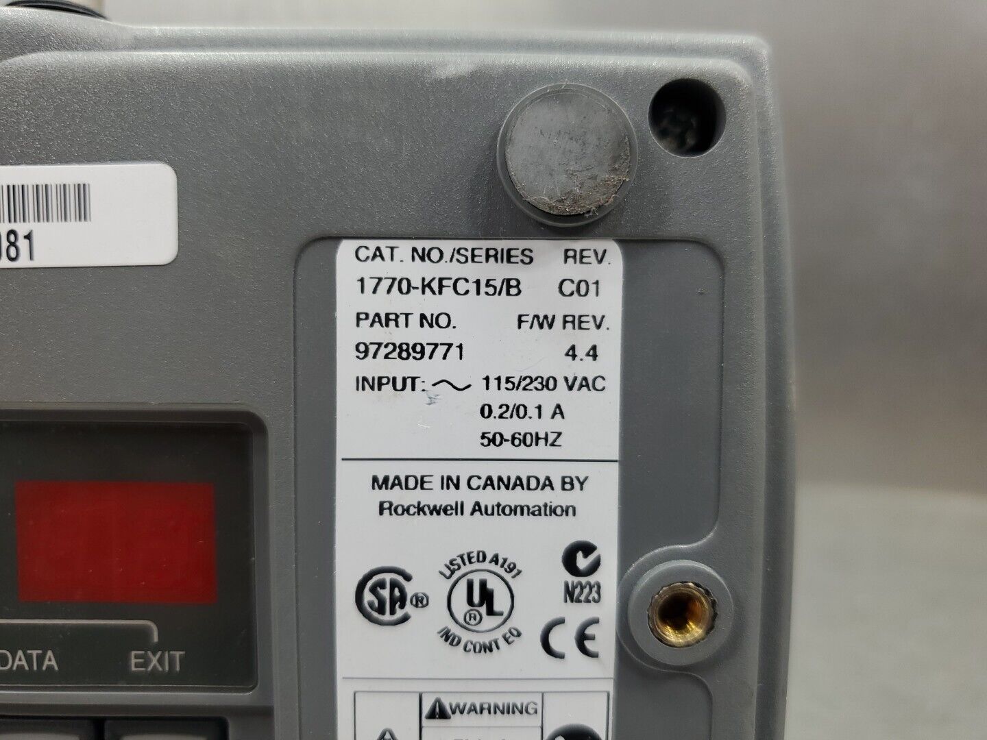 Allen-Bradley 1770-KFC15/B Controlnet Communication Interface. 3D-36