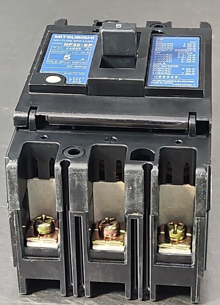 Mitsubishi NF30-SP 5A NO-Fuse Use Breaker 3 Pole loc4B9