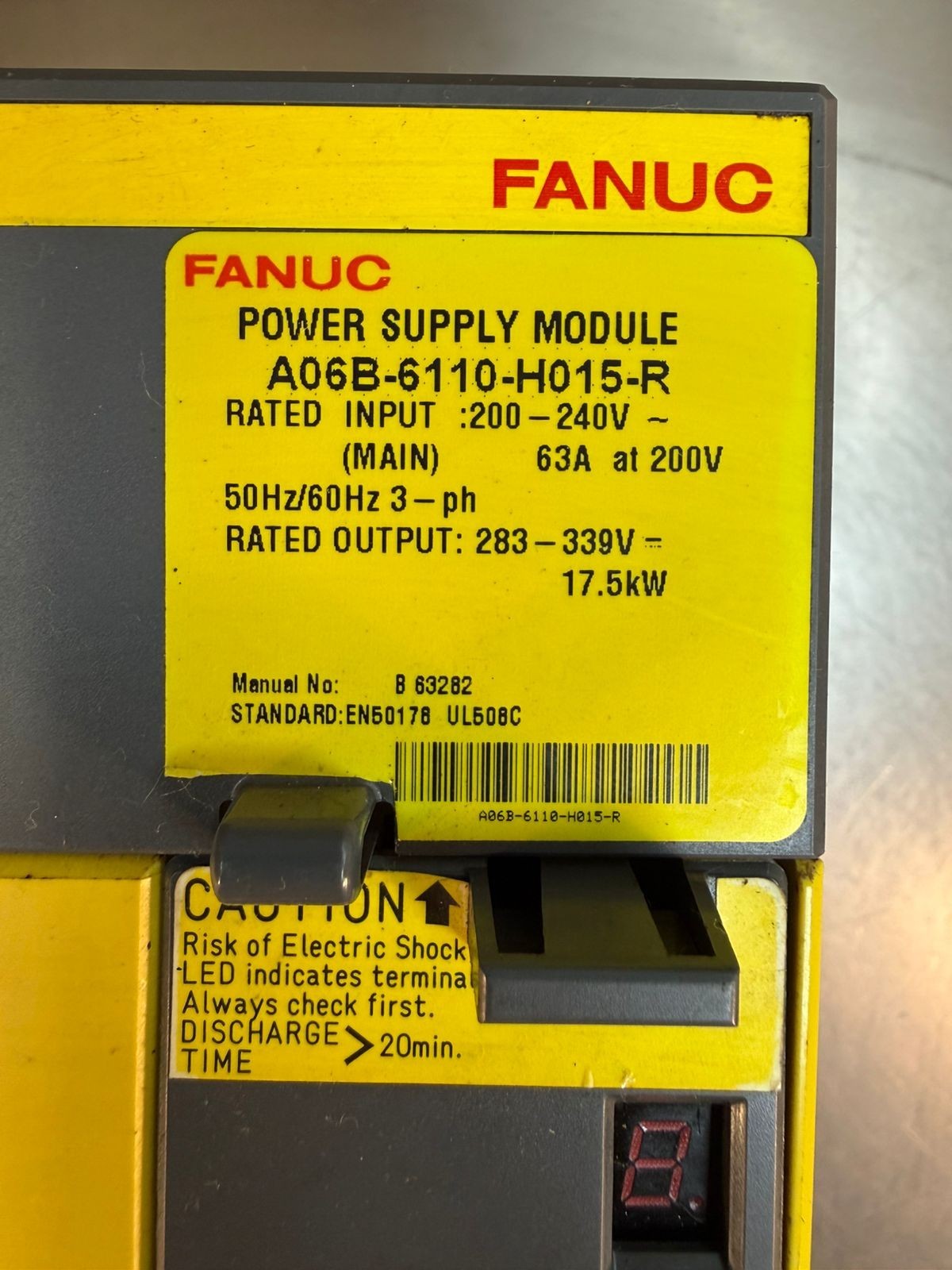 Fanuc A06b-6110-H015R Servo Amplifier A06b-6110-H015 B-63282 (12.4.1)