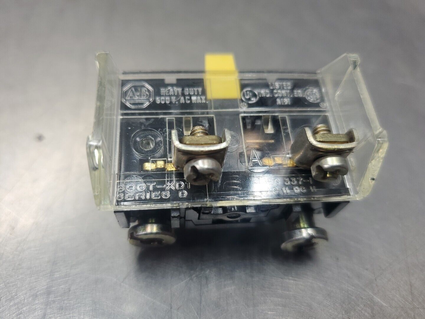 Allen Bradley 800T-XD1 Contact Block, 800TXD1, 600VAC. 4D-42