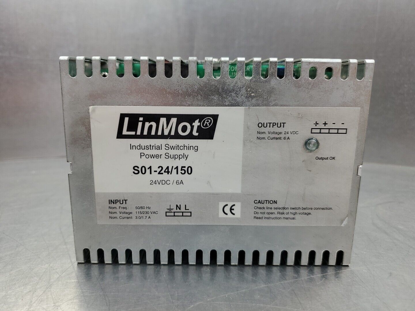 LinMot S01-24/150 INDUSTRIAL SWITCHING POWER SUPPLY, 24VDC 6A. 4D-25