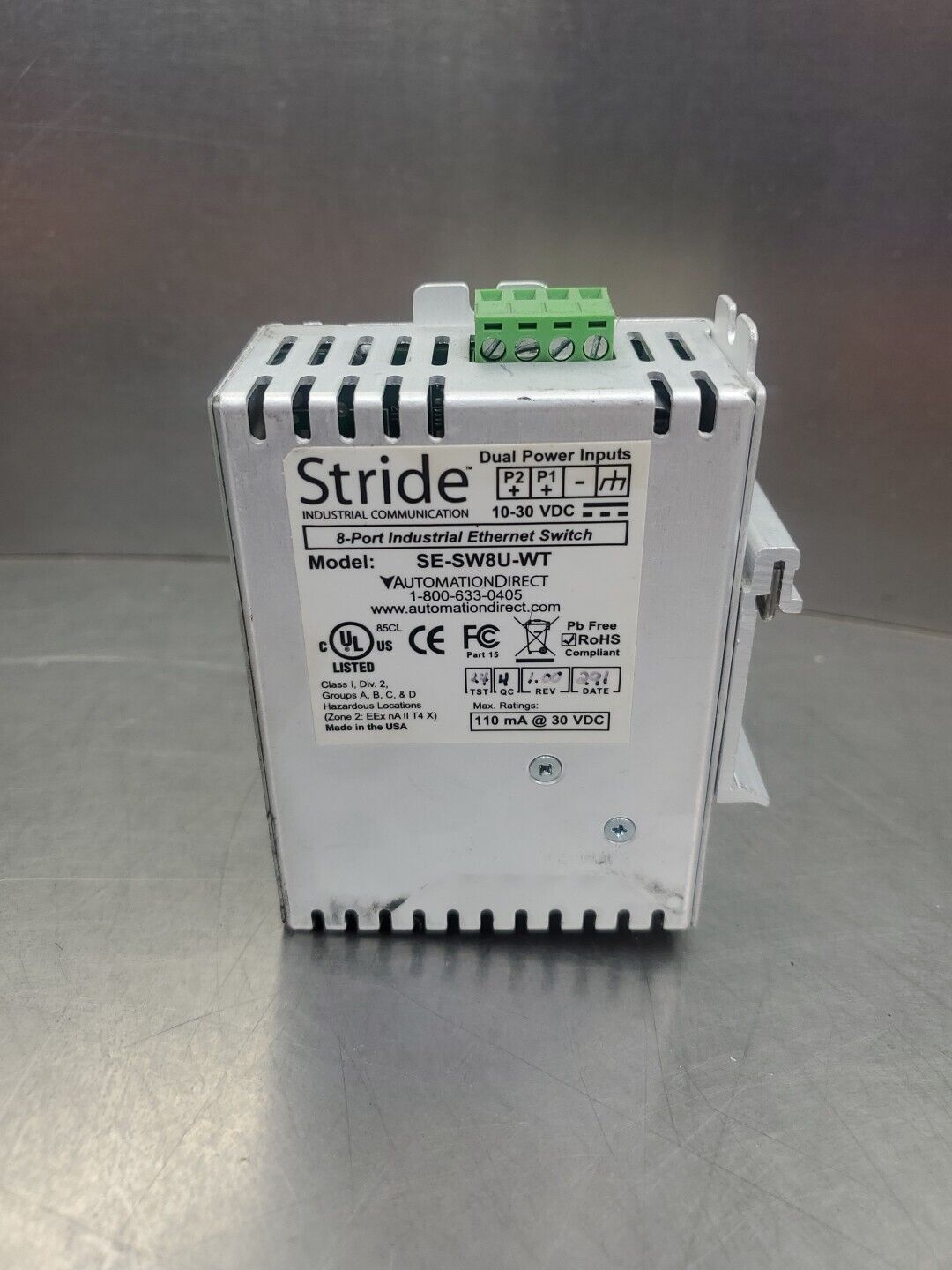 AUTOMATION DIRECT/STRIDE SE-SW8U-WT 8-PORT ETHERNET SWITCH. 3C-22