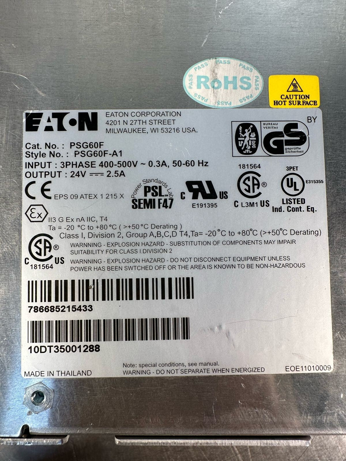Eaton Power Supply PSG60F-A1 (7.2.5)