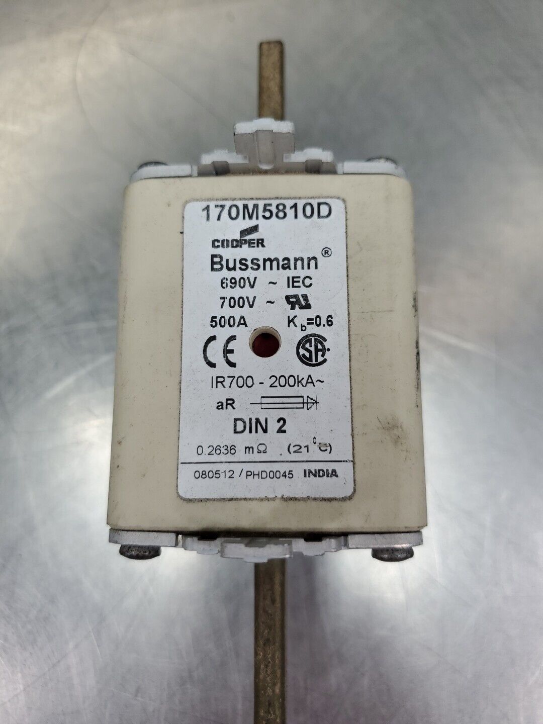 Cooper BUSSMANN 170M5810D Fuse, 500A 690-700VAC. 4E-8