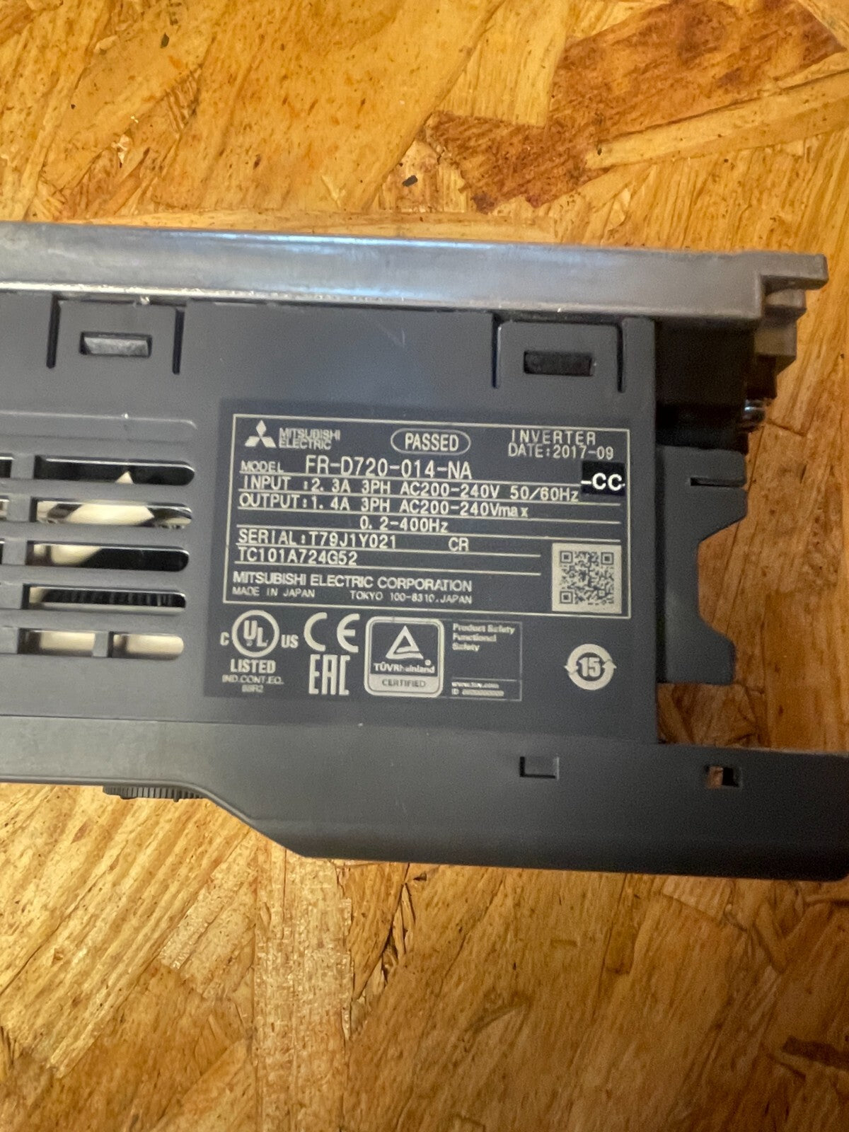 Mitsubishi FR-D700 FR-D720-014-NA 3-Phase 1/4-HP Variable Frequency Drive @1E