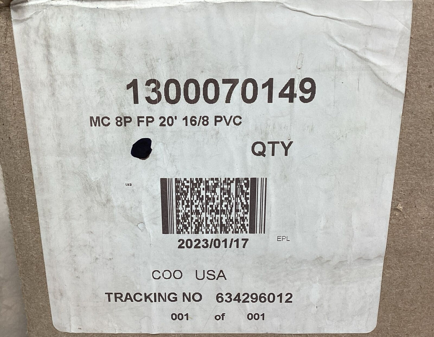 BRAD CONNECTIVITY 208000A01F200 CABLE 1300070149 20 Ft 8 PIN 16/8 PVC 5E-26