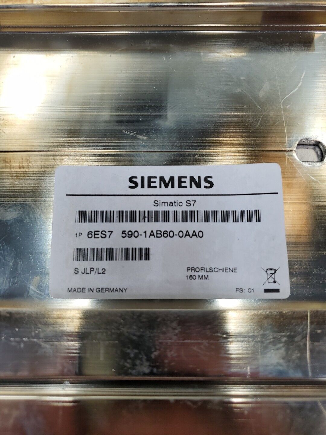 Siemens 6ES7 590-1AB60-0AA0  Backplate.                                    3C-30