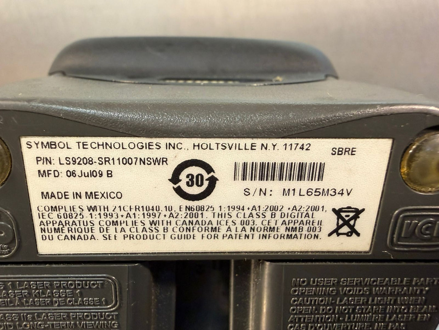 Symbol Barcode Scanner LS9208 LS9208-SR11007NSWR (3.1.1)