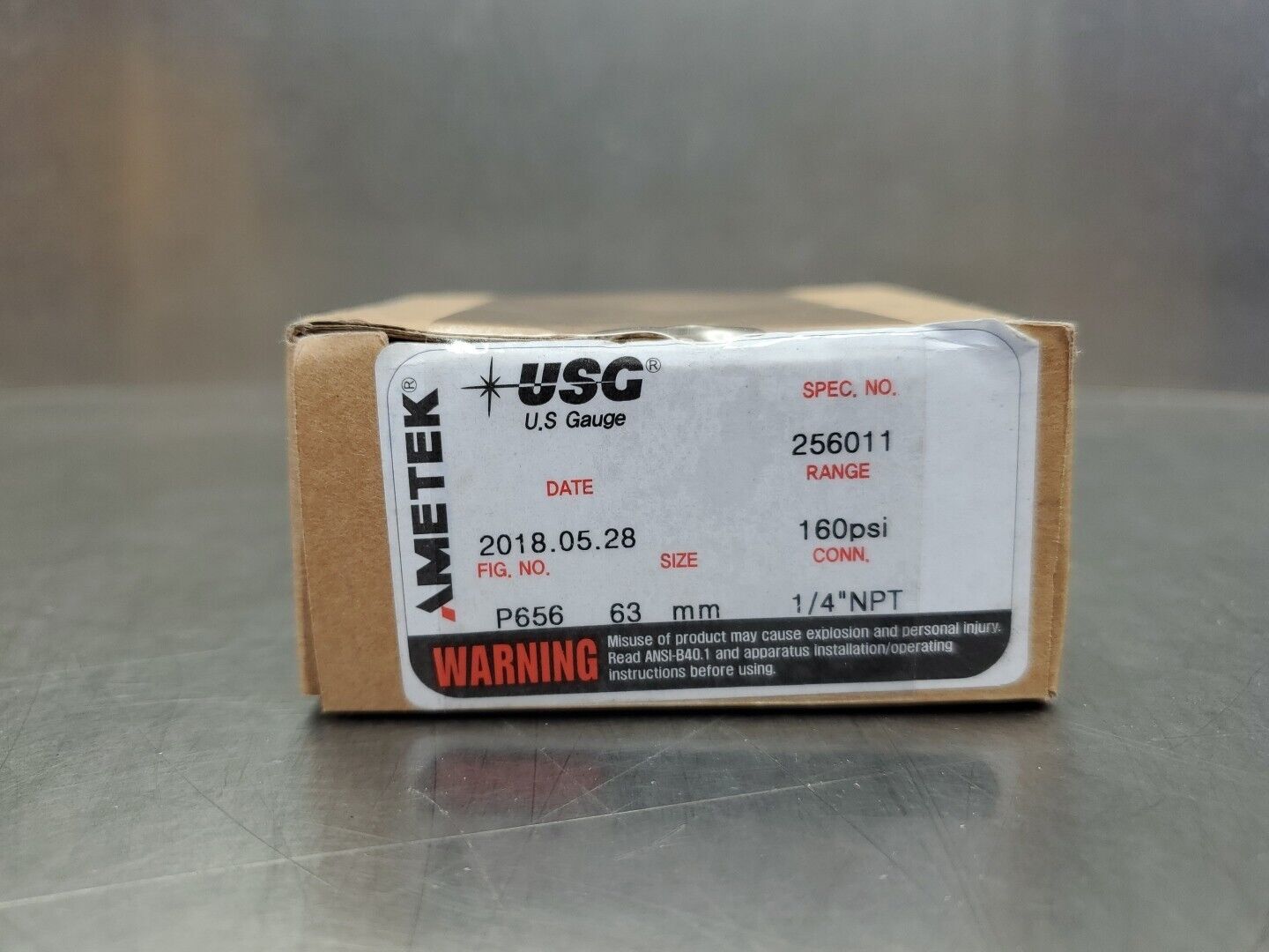 AMETEK/US GAUGE P656 63mm Pressure Gauge. 6D-5