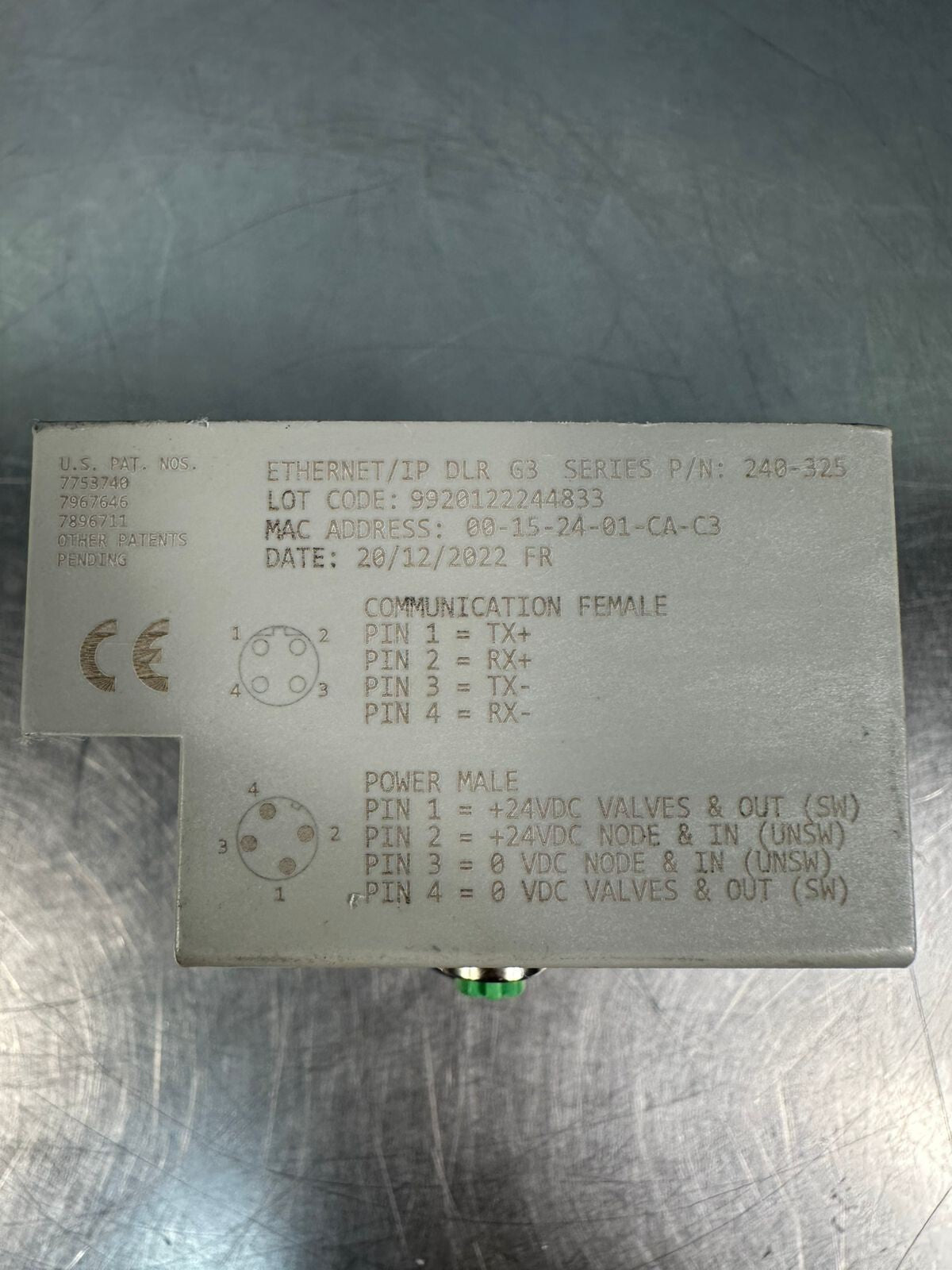 Aventics 240-325 Ethernet/IP DLR G3 Communication Module 240325 (7.2.3)