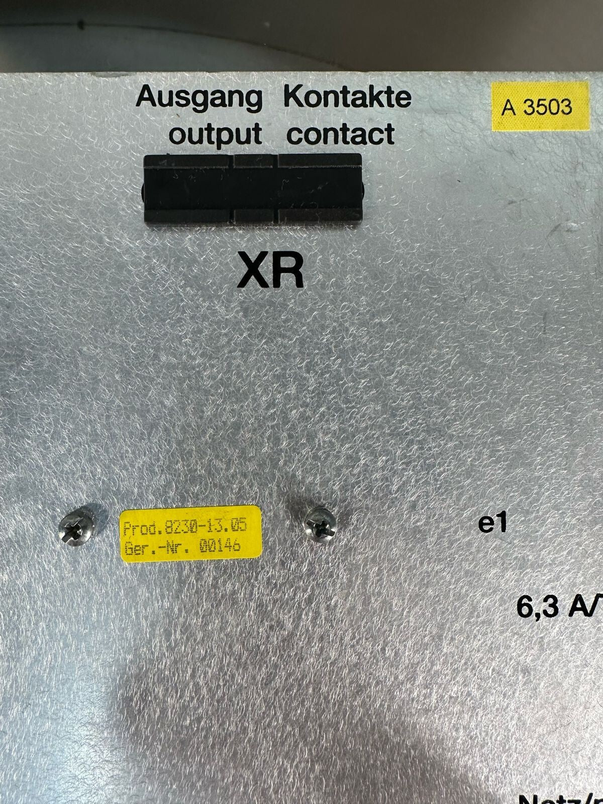 Karl Mayer 8230 8230-13 8230-13.05 Operador Panel A3503 (8.3.3)