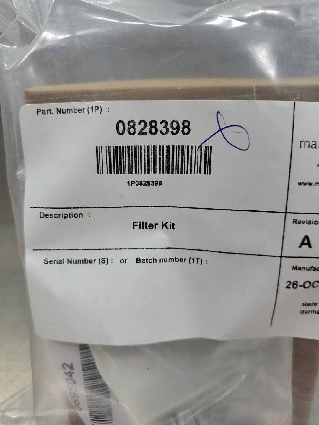 Markem Imaje 0828398 Rev A Filter Kit. 5D-33