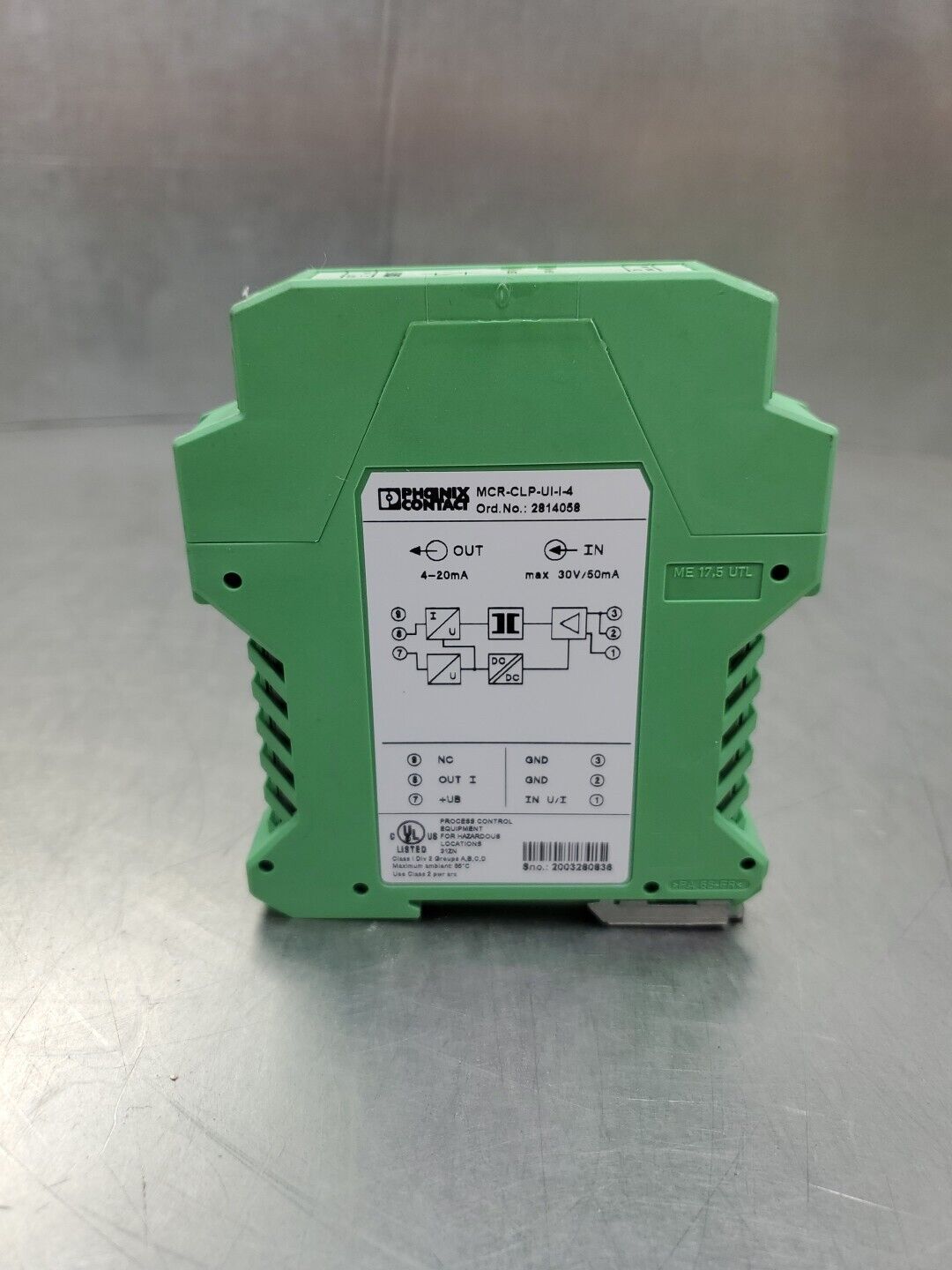 Phoenix Contact MCR-CLP-UI-I-4 (Ord.No.2814058) Converter Module. 3C-29