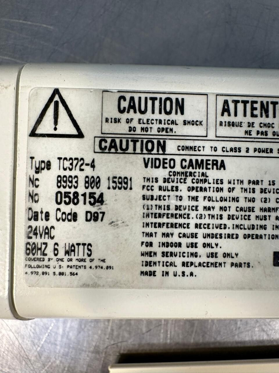 Burle Security Products TC372-4 / TC372 (3.2.3)