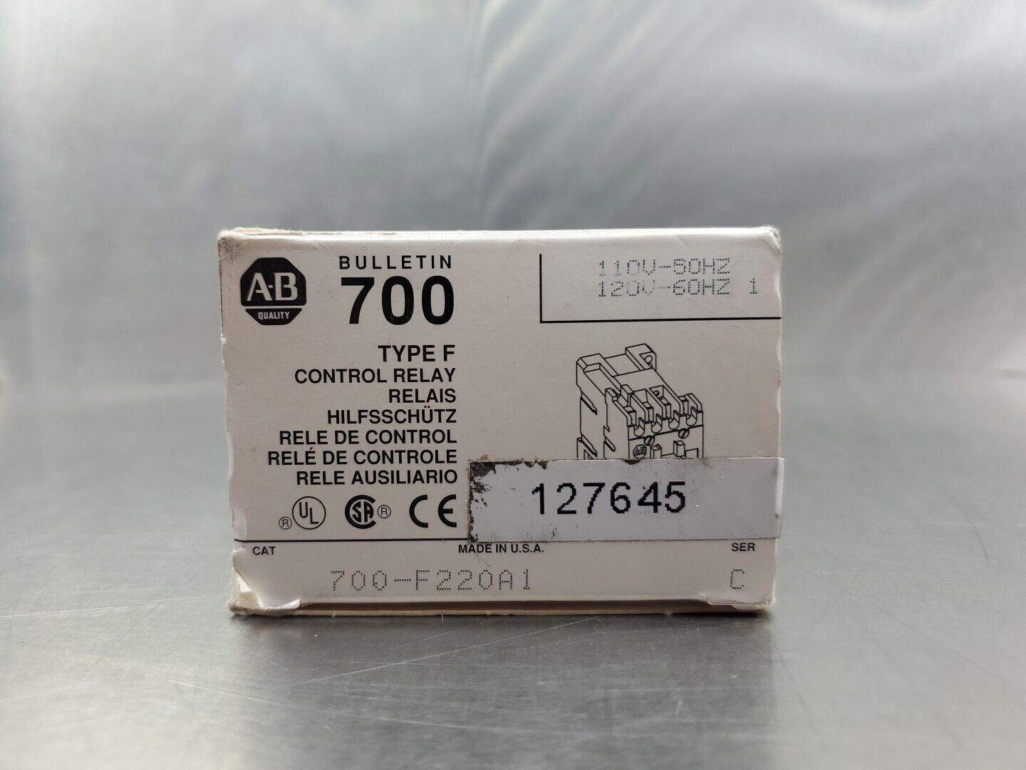 Allen Bradley 700-F220A1 Ser C Type F Control Relay. 4D-42