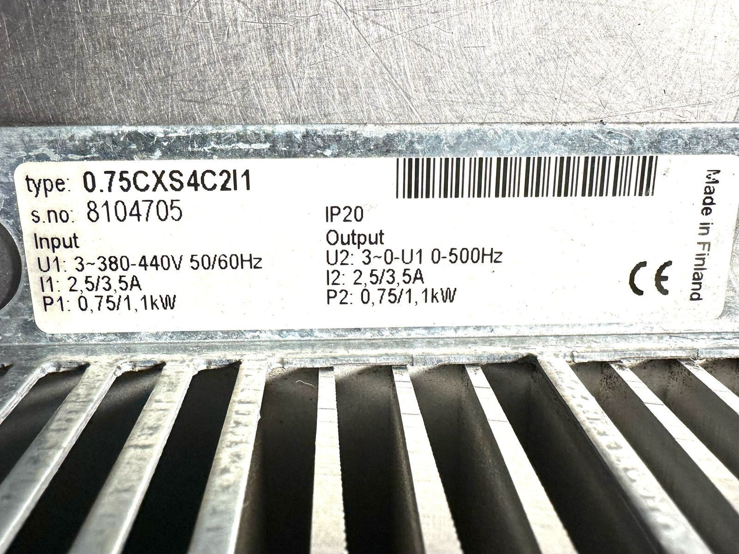 Vacon 0.75CXS4C2I1 Frequency Converter Inverter (8.5.8)
