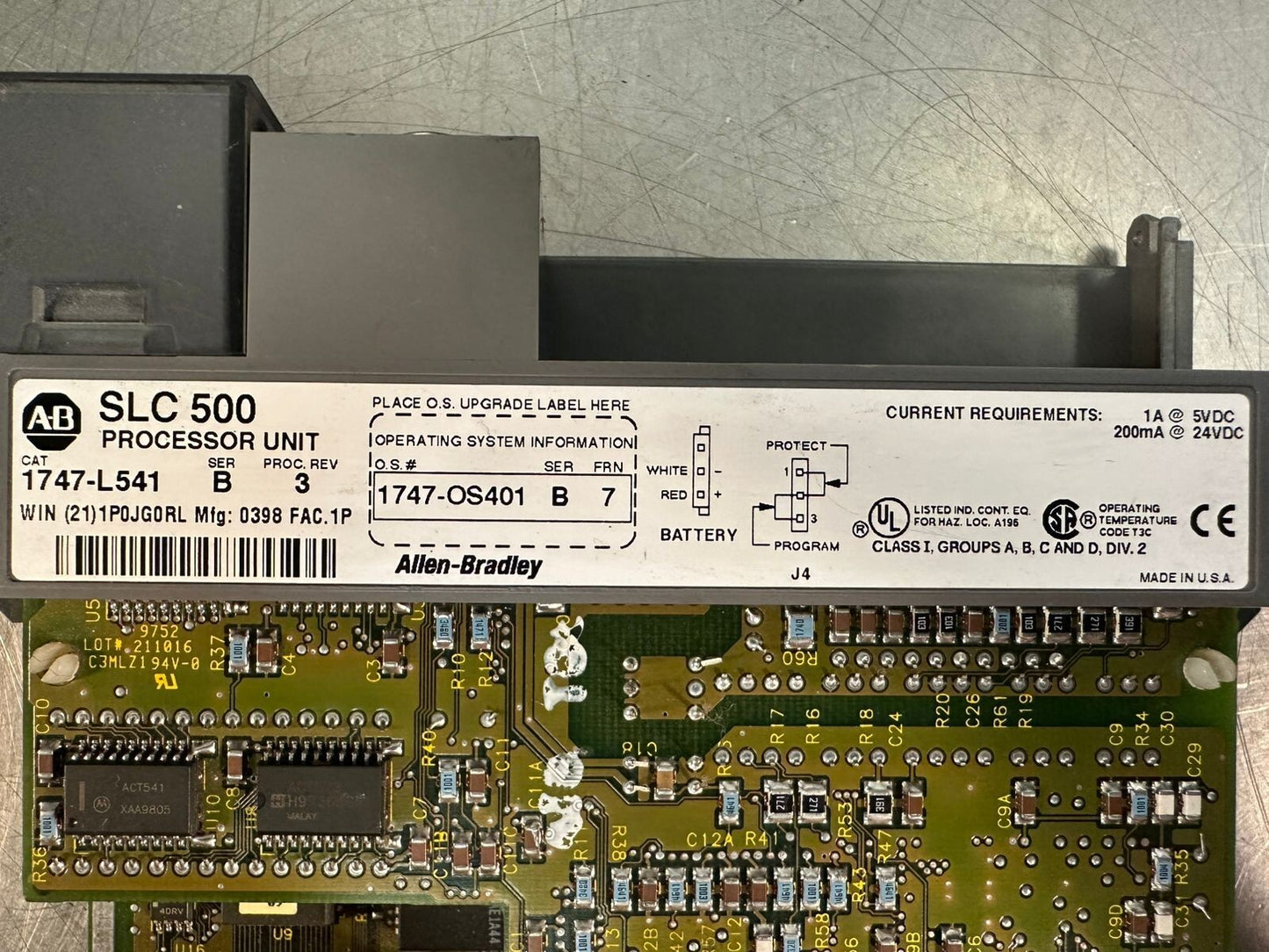 Allen Bradley 1747-L541 /B SLC 500 Processor Unit Rev.3 (3.5.2)