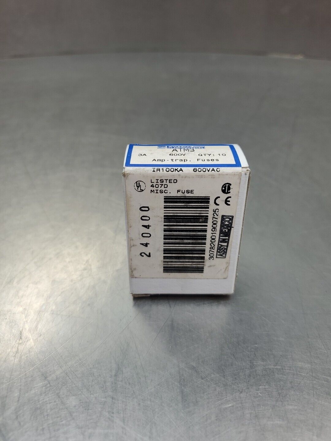 Ferraz Shawmut ATM3 Fuse, 3A 600V Lot Of 10. 4D-41