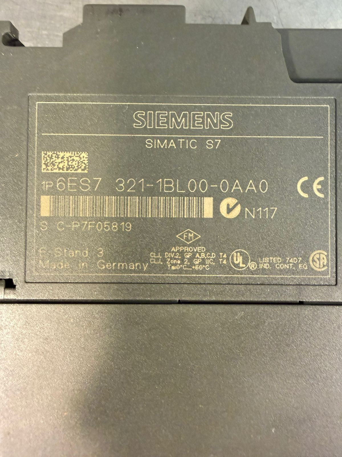 Siemens 6ES7 321-1BL00-0AA0 Input Module Simatic S7 (4.1.4)
